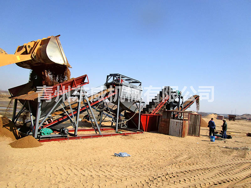 福建漳州篩沙挖鬥洗沙機應用現場